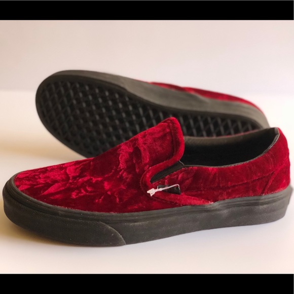 Vans Classic Slip-on (Velvet) Oxblood/Black - Picture 3 of 5